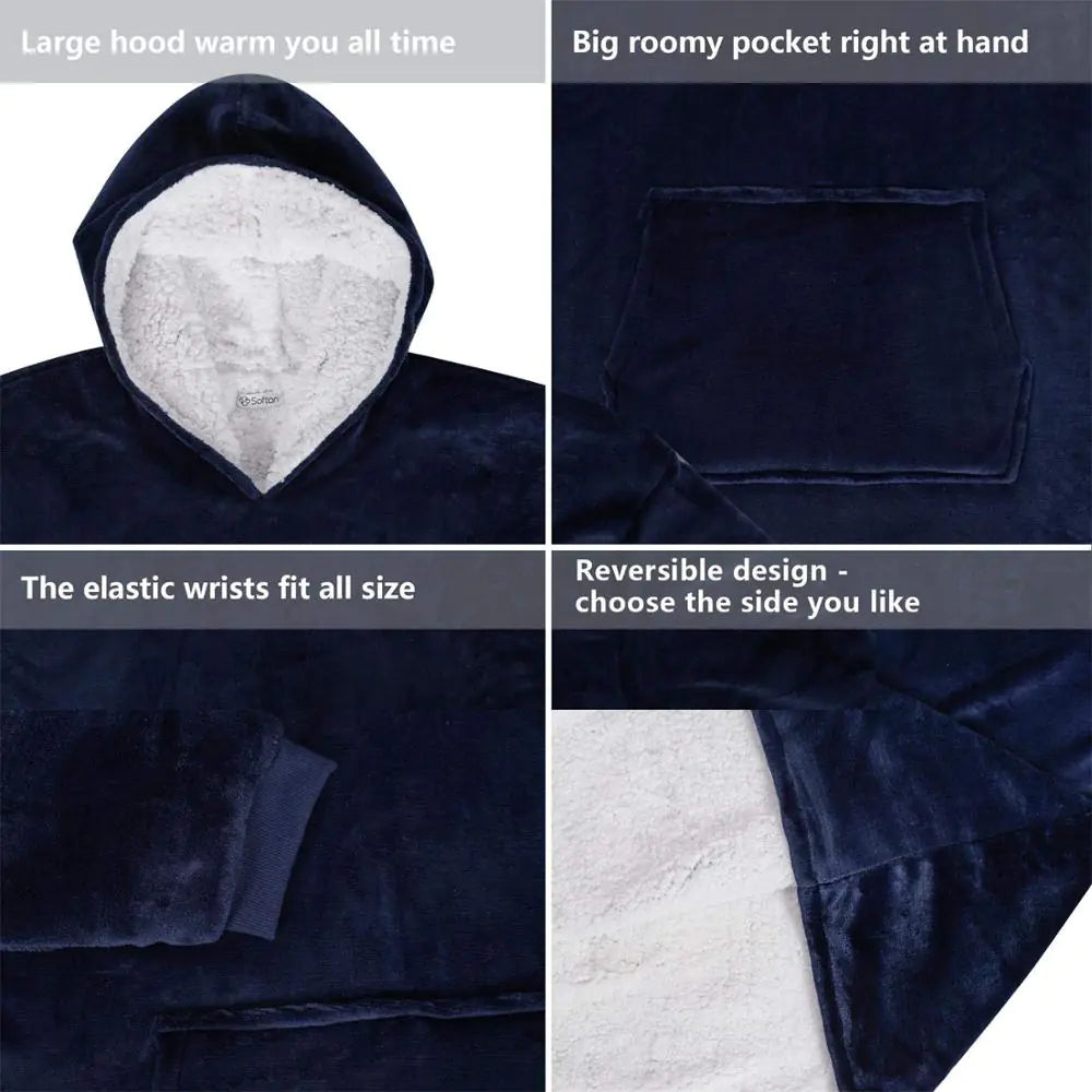 Blanket Hoodie Oversized Towed To Adventure