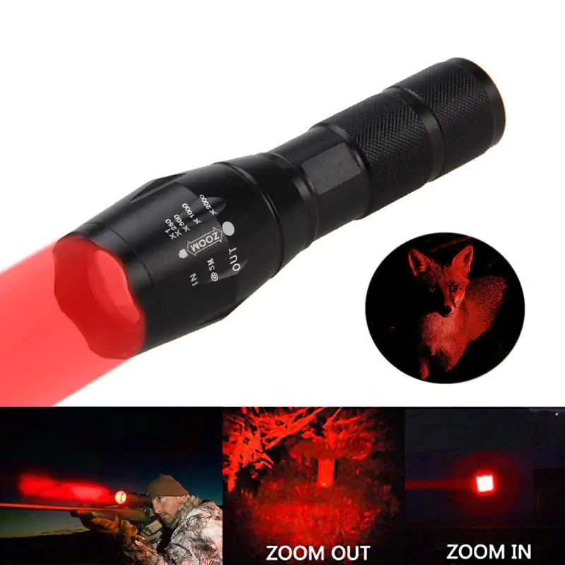 Portable Mini Flashlight LED ZOOM Torch Hunting Zoomable Flashlight Torch Light Towed To Adventure