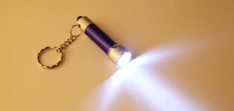 Mini Keychain Light Emergency Night Light Camping Flashlight Portable LED Torch Aluminum Keyring Towed To Adventure
