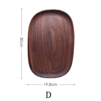 Solid Wood Pan Plate Fruit Dishes Saucer Towed To Adventure
