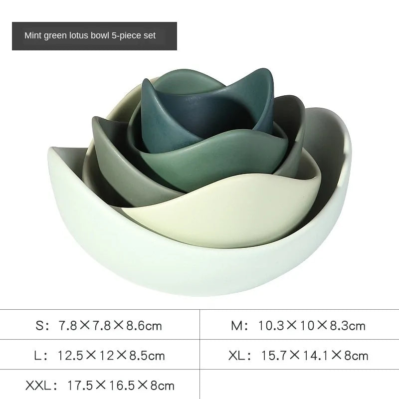Lotus Ceramic Bowl Dishes And Plates Sets Towed To Adventure