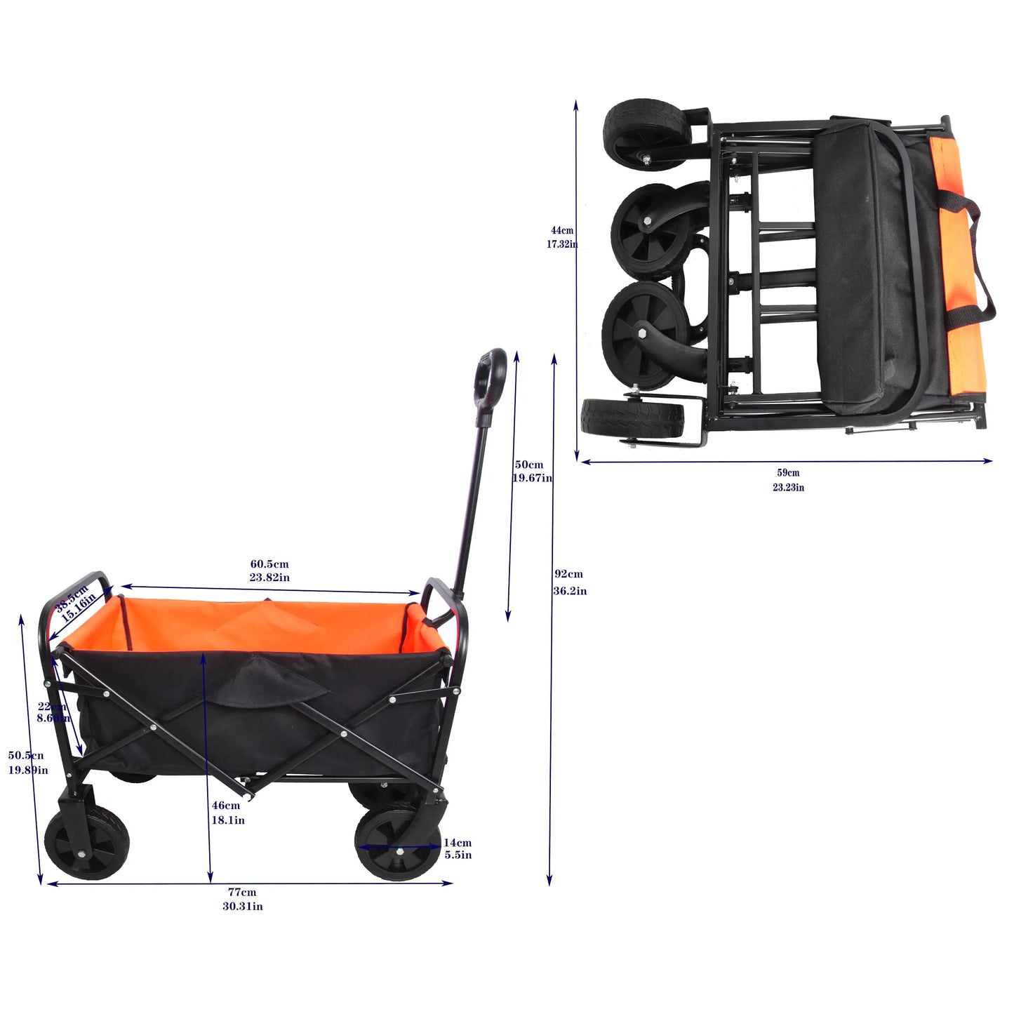 Mini Folding Wagon Garden Cart Shopping Cart Outdoor Camper Wagon Tools Cart Towed To Adventure
