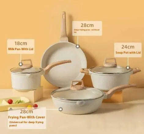 Stone Non-stick Pan Pot Set Towed To Adventure