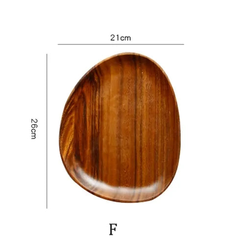 Solid Wood Pan Plate Fruit Dishes Saucer Towed To Adventure
