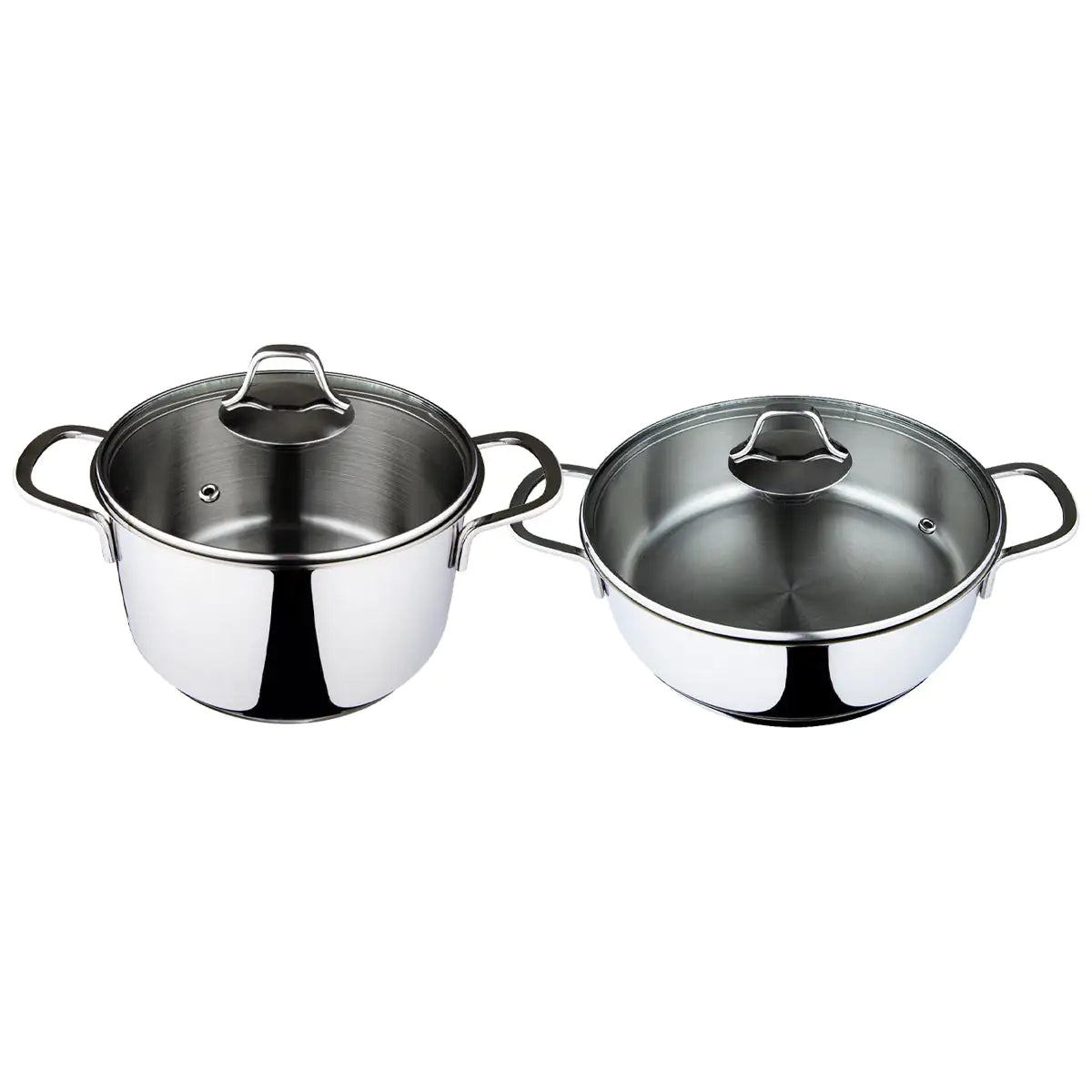 Serenk Modernist Cookware Set Saute Pan Stock Pot, 4 pcs Towed To Adventure