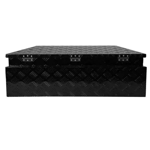 39 Inch Aluminum Utility Trailer Tongue Tool Box 5 Bar Tread Trailer Tongue Box Waterproof Under Truck Storage For Pick Up Truck Bed, RV Trailer, ATV With Lock & Keys 38.8x16.5x12 My Store