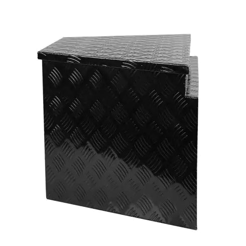 33 Inch Heavy Duty Diamond Plate Aluminum Trailer Tongue Box Pickup Truck Tool Box Storage Organizer With Weather Resistant Seal, Lock Keys Black 32.5x20.5x18.3 My Store