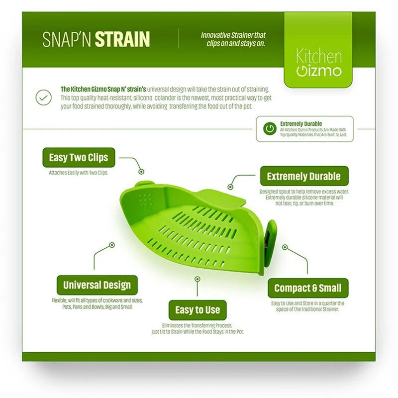 Silicone Clip-On Strainer Towed To Adventure