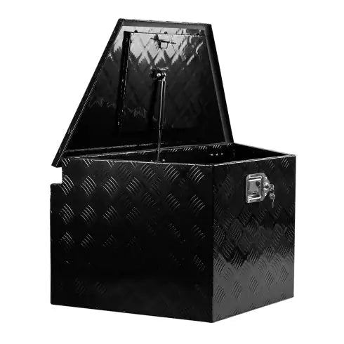 33 Inch Heavy Duty Diamond Plate Aluminum Trailer Tongue Box Pickup Truck Tool Box Storage Organizer With Weather Resistant Seal, Lock Keys Black 32.5x20.5x18.3 My Store