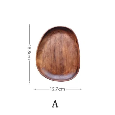 Solid Wood Pan Plate Fruit Dishes Saucer Towed To Adventure