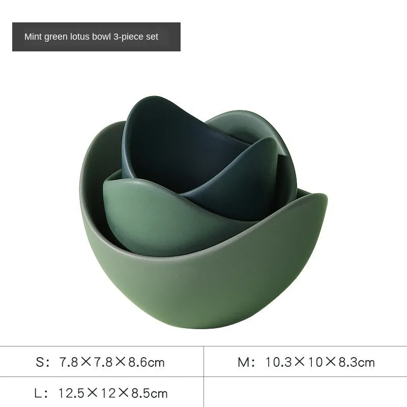 Lotus Ceramic Bowl Dishes And Plates Sets Towed To Adventure