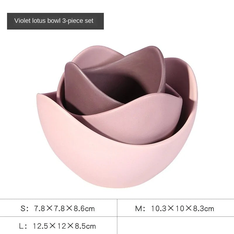 Lotus Ceramic Bowl Dishes And Plates Sets Towed To Adventure