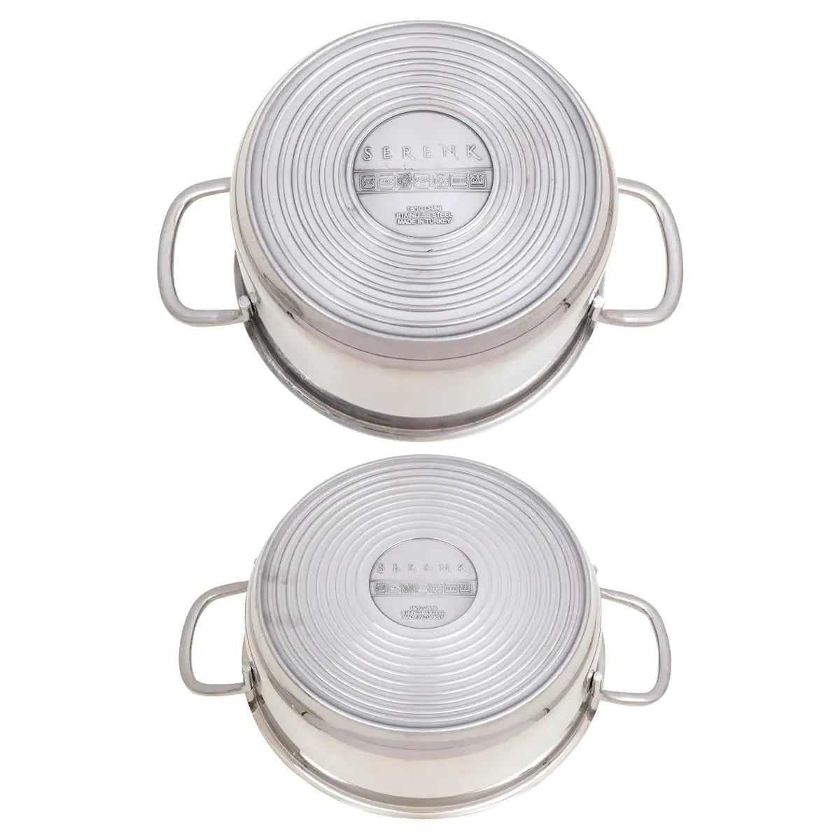 Serenk Modernist Cookware Set Saute Pan Stock Pot, 4 pcs Towed To Adventure