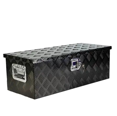 30 Inch Heavy Duty Black Aluminum 5 Bar Tread Tool Long Box Truck Pickup Trailer Toolbox Underbody Storage Lock Keys My Store