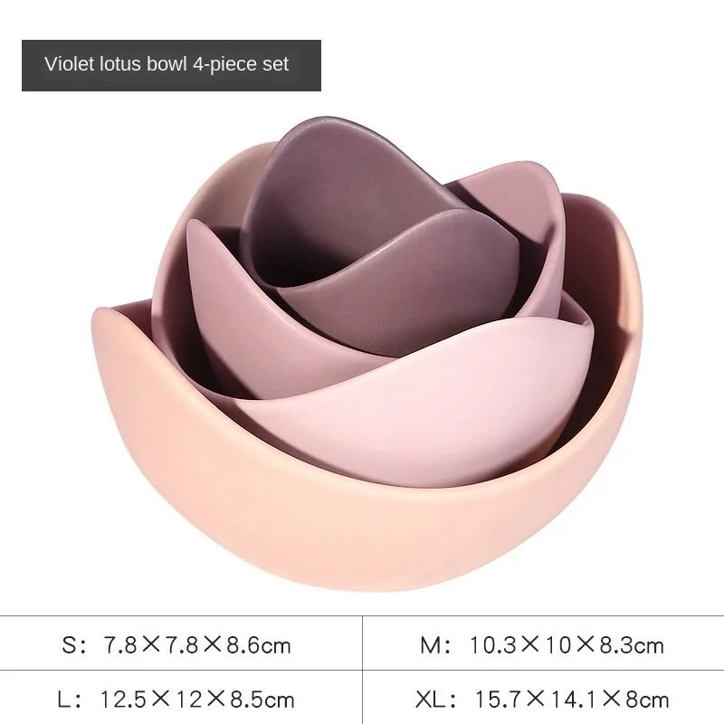Lotus Ceramic Bowl Dishes And Plates Sets Towed To Adventure