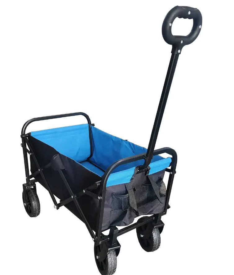 Mini Folding Wagon Garden Cart Shopping Cart Outdoor Camper Wagon Tools Cart Towed To Adventure