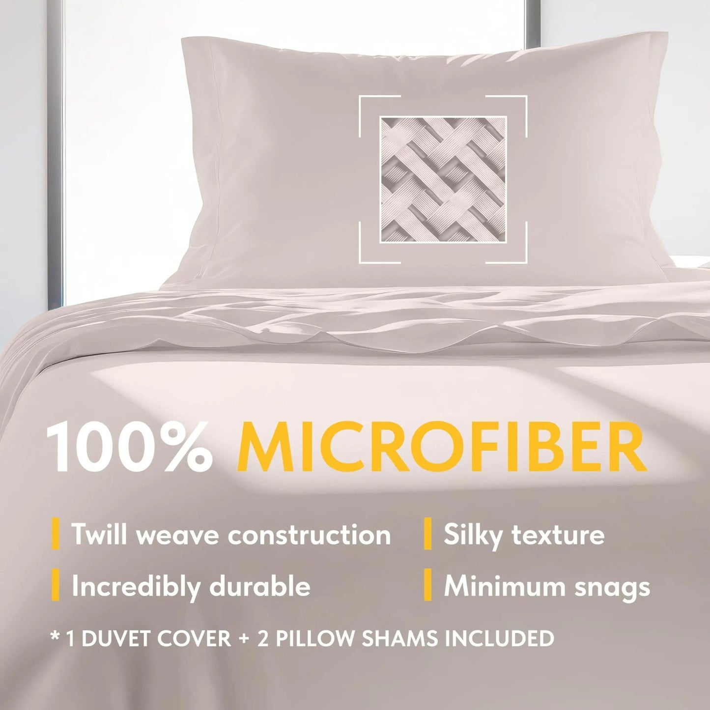 Beige Duvet Cover Queen Size Microfiber Set of 1 Down Comforter Cover 2 Pillows Towed To Adventure