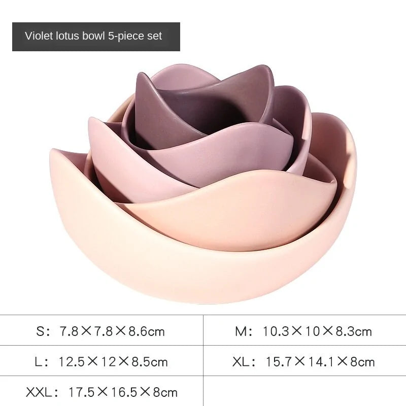 Lotus Ceramic Bowl Dishes And Plates Sets Towed To Adventure