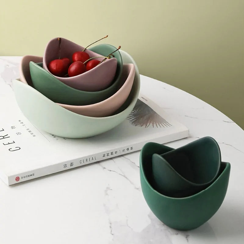 Lotus Ceramic Bowl Dishes And Plates Sets Towed To Adventure