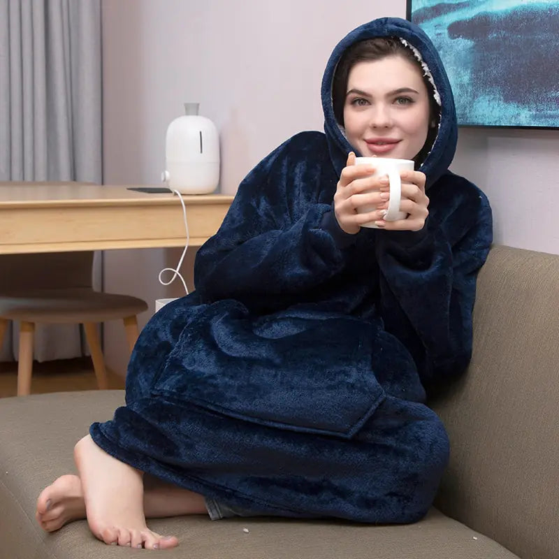 Blanket Hoodie Oversized Towed To Adventure