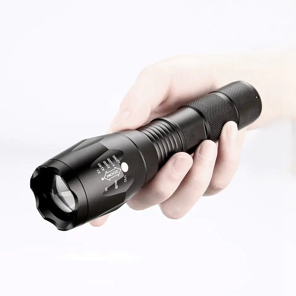 Portable Mini Flashlight LED ZOOM Torch Hunting Zoomable Flashlight Torch Light Towed To Adventure