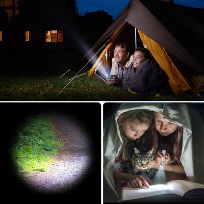 Mini Keychain Light Emergency Night Light Camping Flashlight Portable LED Torch Aluminum Keyring Towed To Adventure