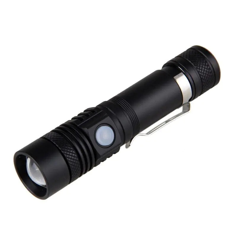 Super Bright 90000LM LED Tactical Flashlight Zoomable With Rechargeable Battery Towed To Adventure