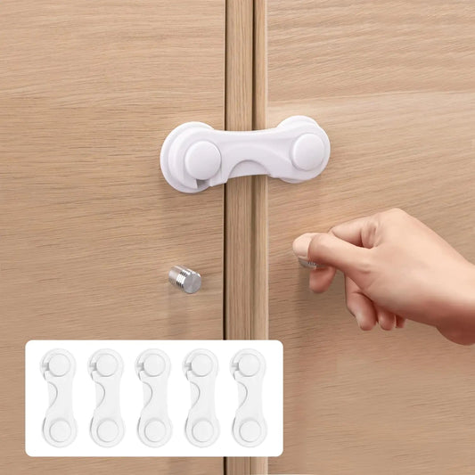 Ortarco Child Proof Cabinet Locks Baby Proofing Cabinets 5PCS Child Locks for Cabinets and Drawers Refrigerator Lock Fridge Locks for Kids Oven Lock Child Safety Cabinet Locks with Strong Adhesive Towed To Adventure
