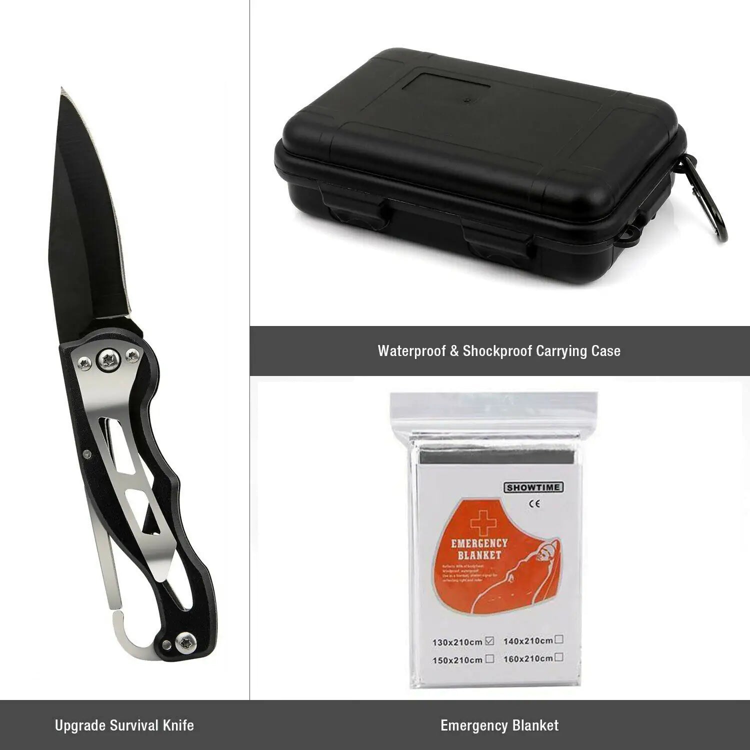 14 in 1 Outdoor Emergency Survival And Safety Gear Kit Camping Tactical Tools SOS EDC Case Towed To Adventure