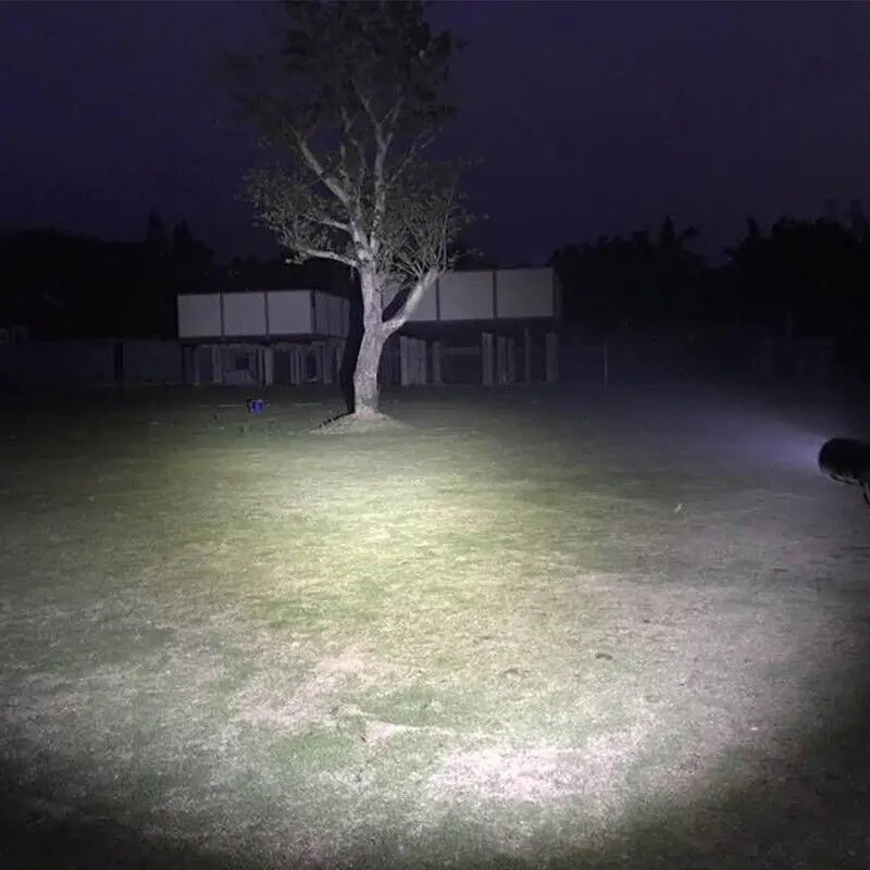 Super Bright 90000LM LED Tactical Flashlight Zoomable With Rechargeable Battery Towed To Adventure
