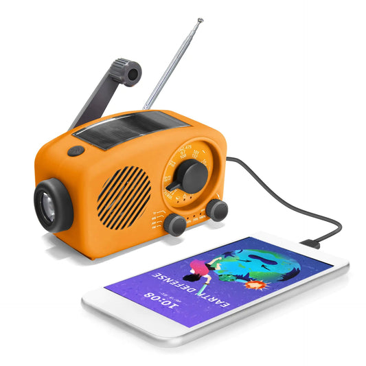 Mentor Weather Radio With Emergency Flashlight Towed To Adventure