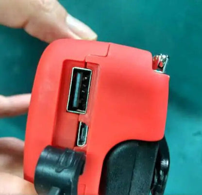 Solar hand crank USB charging radio flashlight Towed To Adventure