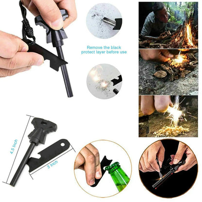 14 in 1 Outdoor Emergency Survival And Safety Gear Kit Camping Tactical Tools SOS EDC Case Towed To Adventure