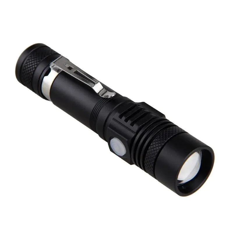 Super Bright 90000LM LED Tactical Flashlight Zoomable With Rechargeable Battery Towed To Adventure