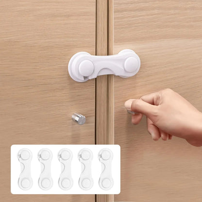 Ortarco Child Proof Cabinet Locks Baby Proofing Cabinets 5PCS Child Locks for Cabinets and Drawers Refrigerator Lock Fridge Locks for Kids Oven Lock Child Safety Cabinet Locks with Strong Adhesive Towed To Adventure