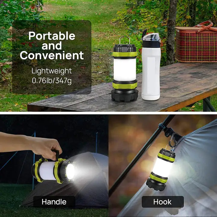 BossLamp Camp Lantern: Dual Light, Dual Power Towed To Adventure