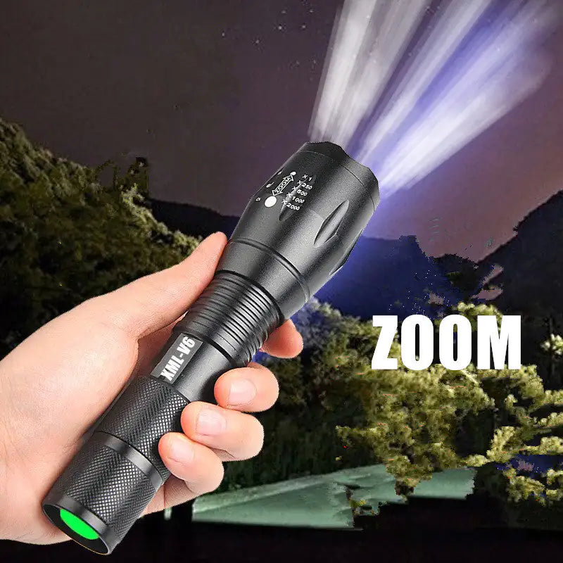 Portable Mini Flashlight LED ZOOM Torch Hunting Zoomable Flashlight Torch Light Towed To Adventure