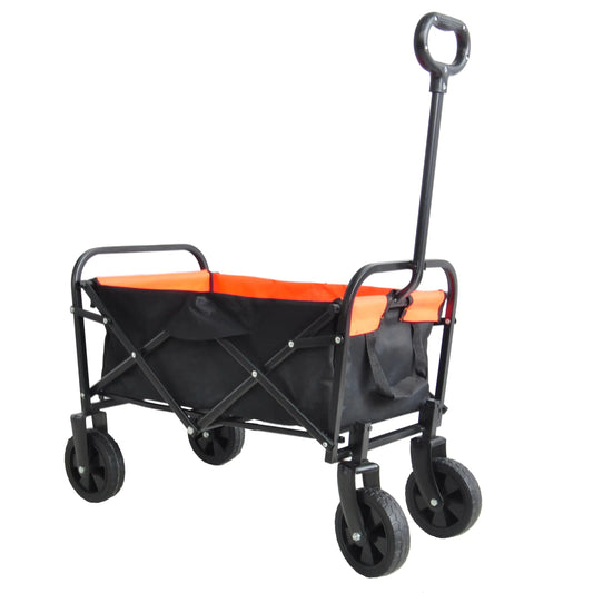 Mini Folding Wagon Garden Cart Shopping Cart Outdoor Camper Wagon Tools Cart Towed To Adventure