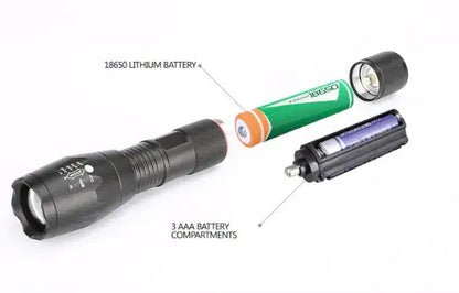 Portable Mini Flashlight LED ZOOM Torch Hunting Zoomable Flashlight Torch Light Towed To Adventure